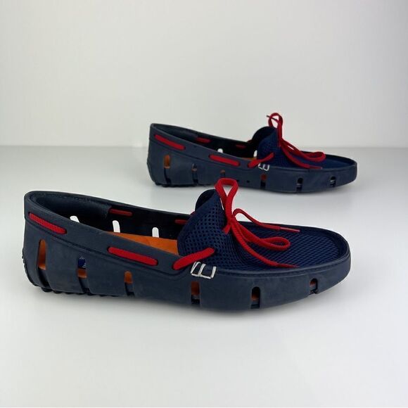 Mayaguana Moccasin Beach Swim Shoe Blue Loafer Net Upper Men's Size 7 - Picture 3 of 9